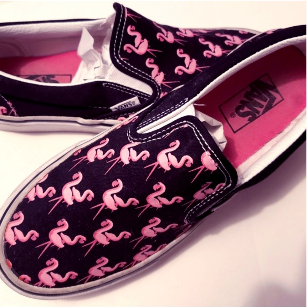 Flamingo Vans Size 8.5